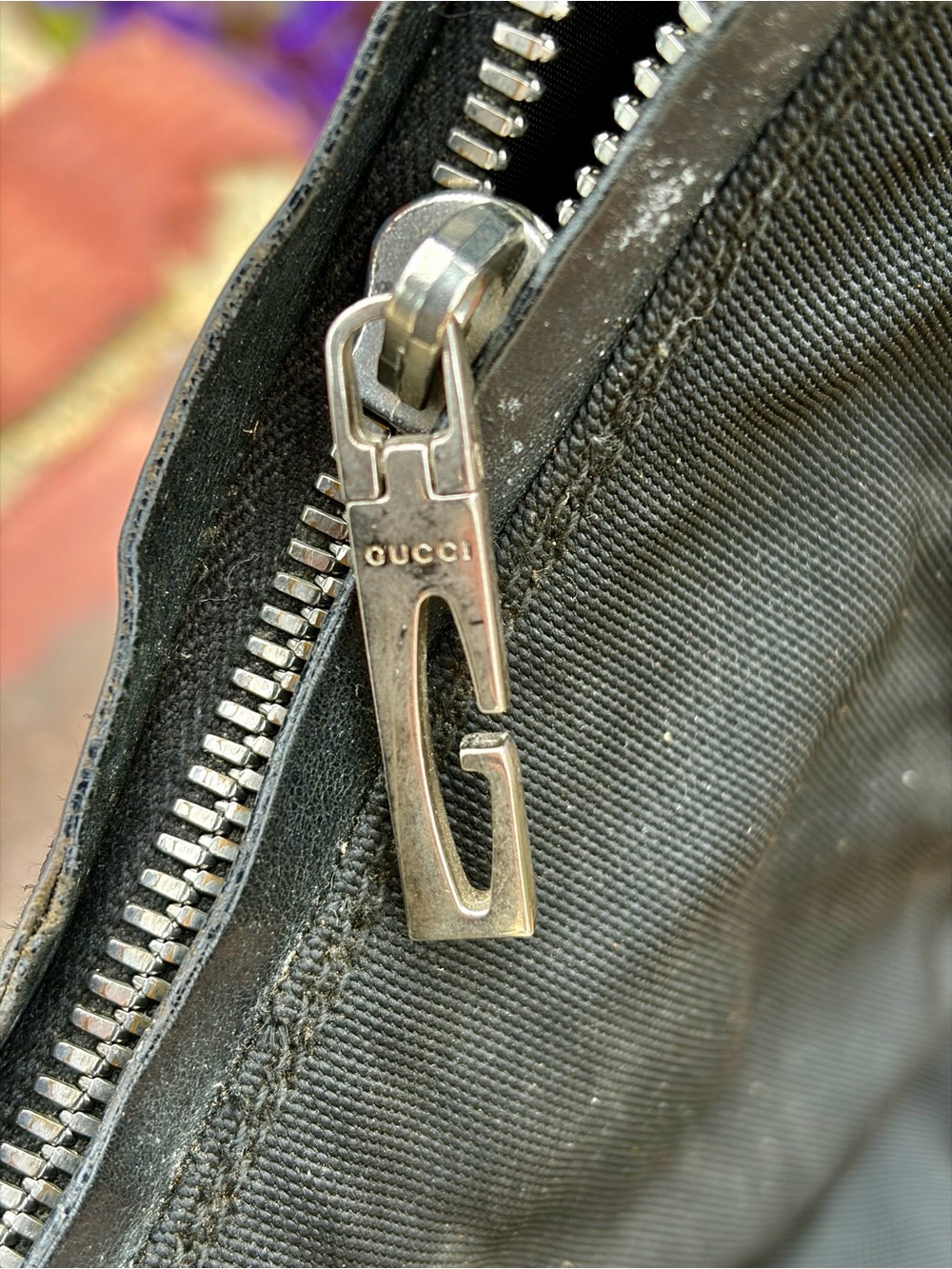 Gucci Nylon Bag Silver Hardware Authentic Damaged Handle - Picture 8 of 13